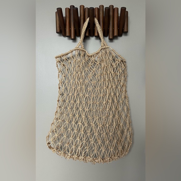 Handmade Rattan Crochet Beach Bag - Picture 3 of 3